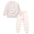 圣闲小兔子女童家居服秋冬季保暖儿童法兰绒睡衣可爱软绵绵睡衣 粉色 150cm