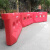 水马围挡注水市政道路施工围栏护栏隔离墩防撞桶塑料屏风水马 4kg红色优质款1300x700