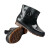 大杨PLA187防滑元宝靴水靴 黑色1双 40码 PVC耐油耐酸碱防水低帮雨鞋 定制