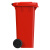 科力邦（Kelibang) 户外垃圾桶 大号加厚120L分类垃圾桶商用塑料环卫垃圾桶带盖物业翻盖果皮箱 KB1038 红色