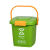 定制20升垃圾分类垃圾桶厨房手提桶圆桶10L带盖带提手大号厨余餐 20L圆形手提桶绿色