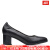 其乐（Clarks）女鞋Loken Step黑色皮质高跟鞋粗跟抓地通勤商务正装优雅26174474 Black Leather 10