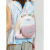 袋鼠小包包少女双肩包2024新款时尚可爱儿童女孩女童女士背包旅行书包 粉色小号