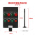 动真格（DONGZHENGE） 防作柱黑色工程塑料防爆按钮控制箱防水防尘远程操作箱 4灯4钮(壁挂式)