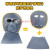 牛皮面罩电焊工专用打磨防飞溅防焊渣防护面具电焊鬼面罩销售 2副眼镜灰色