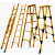 玻璃钢人字梯合梯加厚全绝缘梯电工伸缩直梯工程单梯电信关节梯 方管2米合梯 黄色