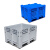 塑料卡板箱超大号封闭式大号工具箱叉车塑料物流箱大箱式塑料托盘 封闭式蓝色1200*1000*760mm-U32