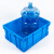海斯迪克 HK-843 加厚周转箱 大号收纳物流塑料零件盒元件盒物料箱 M13蓝565*415*220