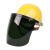 山头林村电焊防护罩安全帽面罩焊工防护面罩防烤护全脸焊帽头戴式面具 铝支架+pc屏透明