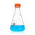 比克曼生物（BKMAM）玻璃三角瓶丝口刻度三角烧瓶带盖锥形瓶小口耐高温高硼硅实验室 3000ml