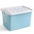 庄太太 50L蓝色 塑料带轮透明收纳箱玩具杂物衣服整理盒ZTT-9104