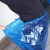 保罗岚芝 一次性加厚防尘防水塑料PE 鞋套中高长筒防护防滑靴套 深蓝色普厚独立包装（50双） 均码 