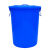 塑料水桶加厚大号带盖储水厨房发酵胶桶大容量白桶蓄水大桶 160c蓝盖*送水勺