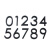 竹特 ABS塑料号码牌  100*67*10mm 数字（0） 立体门牌号码数字楼门牌楼层号提示标志牌 企业定制