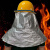 MDUG隔热披肩面屏带安全帽披肩帽1000度耐高温铝箔面罩头罩防喷溅防火 渡铝Mn-tz2000-2带安全帽