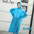 澳特踏雨 加厚EVA轻型雨衣 男女时尚雨披徒步旅游透明雨衣 青色 均码