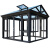 三猫树阳光房 晾衣房 钢结构+玻璃 长6×宽5米×高2.5米 1个