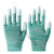 手套劳保耐磨工作尼龙工业薄款带胶干活女男防滑胶皮涂指薄 12双条纹涂指（绿色） M号（中号）