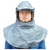 定制10耐酸碱面罩头罩10防化学品液体水飞溅防尘头罩劳保防护面具 灰色耐酸碱头套
