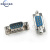 DB/DR/DP9插头焊板式9/15/25针RS232插座串口头VGA接口 DP9 公头 九孔镀金焊板式 蓝色（2个）