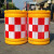 塑料防撞桶圆柱形滚塑防撞桶玻璃钢防撞桶交通防撞桶路障水桶沙桶 400*700mm吹塑黄色