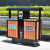 户外分类垃圾桶不锈钢环卫垃圾箱大号室外市政公园小区钢木果皮箱 上海桶实木红: