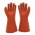 12KV绝缘手套(手型) 接线维修电工用橡胶手套舒适型均码红棕色可定制-单位：双-3双起批-货期3天
