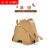 妙普乐儿童手工纸盒动物美术d白模涂色纸板小屋创意纸箱房子模型 纸盒小象