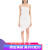 JACQUEMUS24新款 女式褶皱混纺不对称垂坠迷你连衣裙 时尚吊带显高显瘦 Bianco 38