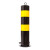 加厚钢管警示柱防撞柱固定桩道路地桩活动可拆卸反光柱路桩挡车桩 76直径75cm高 黑黄带环 76直径75cm高