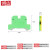 铸固 导轨式接线端子 阻燃接线柱连接器电压端子排快速接线 EK-2.5(接地端子)