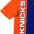 Mitchell Ness复古T恤 男士拼色连帽卫衣 NBA公牛队棉短袖 MN套头衫 尼克斯 S