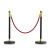 竹特 礼宾柱围栏不锈钢 （含红色绒布绳）一米线护栏杆 银行宾馆酒店机场栏杆座隔离带 2支装 （企业定制）