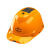 HKNA国标风扇安全帽带太阳能可充电工地头盔空调制冷内置电风扇帽子男 红色13000国标双风扇内置涡轮风扇送充电器 头部