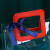 赫思迪格 透明pvc手提袋 购物手拎袋 包装袋 (红色)25*28*14.5cm竖版 1个 HGJC-33