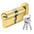 飞球（Fly.Globe）小70MM锁芯 室内门锁铜锁芯 房门木门执手锁锁心锁头锁具 金色 FQ-J70