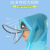 儿童雨衣雨裤连体套装帽檐面罩款雨衣男童女童卡通雨鞋学生书包位 粉色太空兔背包位双帽沿 2XL码（135-150cm）