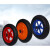 钢米定制 工业300-8实心橡胶手推车轮子 2个装 红色风火实心轮