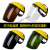 电焊面罩 防护面罩 头戴式焊帽 焊工面罩面屏 打磨防飞溅二保氩 【升级加厚】黄顶-绿屏