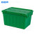 越越尚  斜插式物流周转箱  绿色600*400*355mm  带盖物流运输箱长方形加厚物料箱框  YYS-ZZX-232