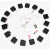 促销方形伸缩拉线盒手表展示防盗钢丝绳拉线器VR头显固定卷线器 黑色拉线盒(一个铜柱+铁帽) 04A线尾