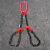 铸固 链条索具 锰钢起重吊具单腿双腿三四腿高强度吊装专用起重加粗吊装工具吊链 6.4吨1.5米2腿 