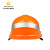 代尔塔(Deltaplus) ABS材质带荧光条反光条 工地工程绝缘安全帽电工防撞耐高温102018 橙色
