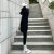 HAKE ILTONK轻奢女装韩国卫衣女新款2024休闲款时尚洋气黑色连帽加绒中长款遮 黑色 加绒款A字 XL