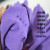 劳保手套L309紫色乳胶发泡手套柔软防滑耐磨透气防护 l578粉色12双 S