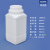 水杉1L升乳白色大口方瓶配内盖塑料瓶粉末胶水分装瓶密封瓶1kg