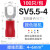 接线端子SV1.25/2/3.5/4/5.5叉型端子U型冷压端子绝缘端子100只 SV5.5-4  100只