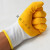 L398款黄色一把手针涤纶浸细纹防护防滑高耐磨劳保手套 一把手L398白纱黄半挂12双