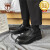 西域骆驼（VANCAMEL）品牌皮鞋高端特大码黑色休闲4546商务正装47大号鞋子48春季西装 X777黑色 35