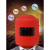 LISM电焊面罩红钢纸焊焊接安全防护帽子头戴式高温氩弧焊防火星防焊工 黄帽可视窗不翻盖(自带9号镜片+